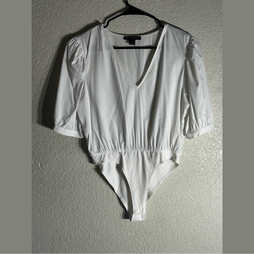 White Ruffled Bodysuit